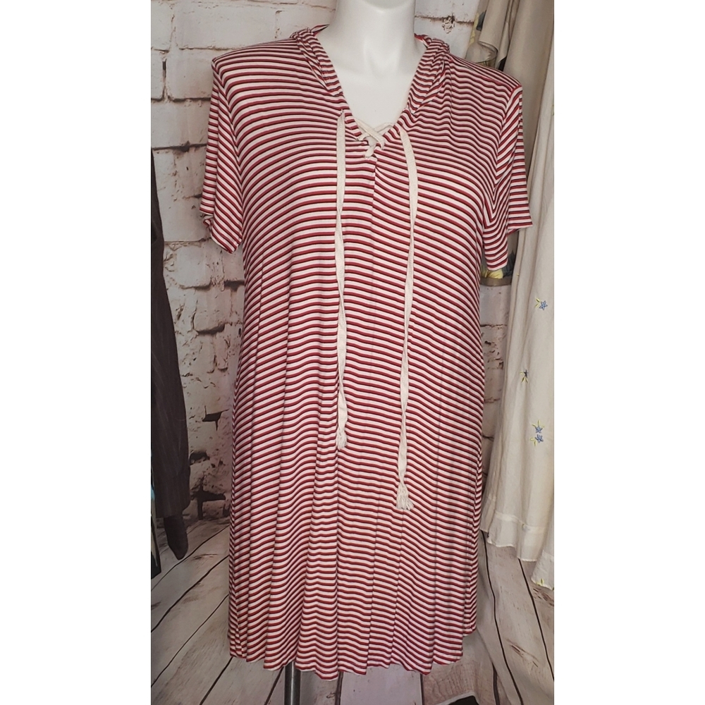 Hearts And Hips Hooded T-Shirt Dress Sz 3X